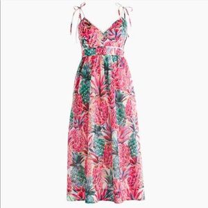 Jcrew pineapple print dress size 4